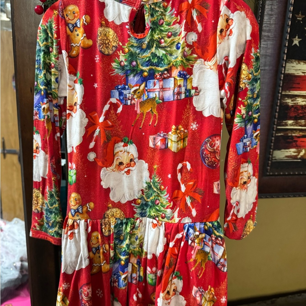 Bums & Roses Red Santa Ruffle Dress - Picture 4 of 4